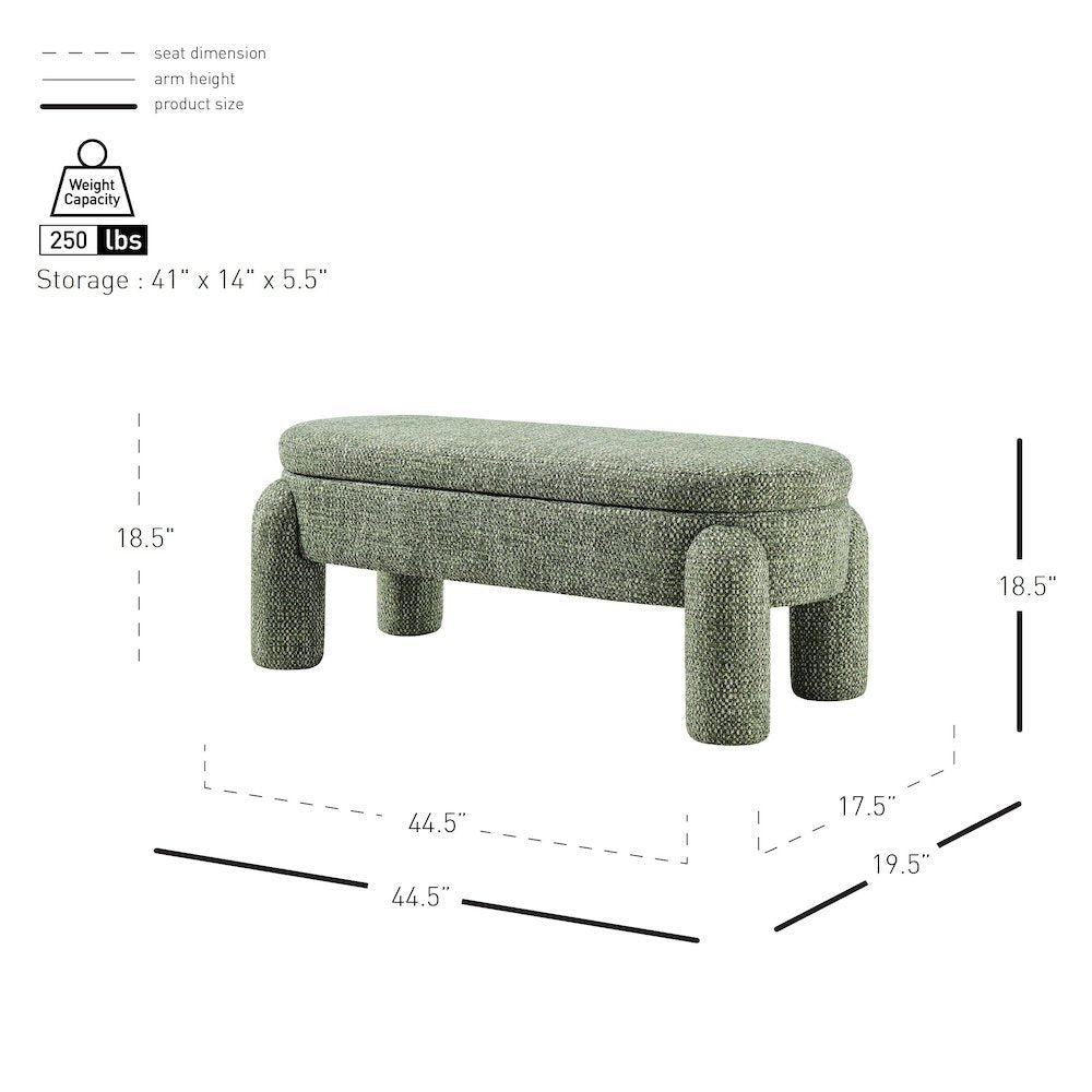Bowden Bench - Salzburg Green Chenille