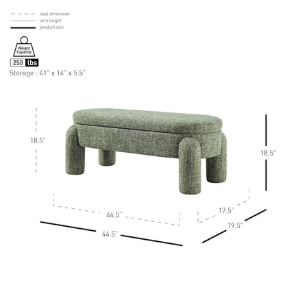 Bowden Bench - Salzburg Green Chenille
