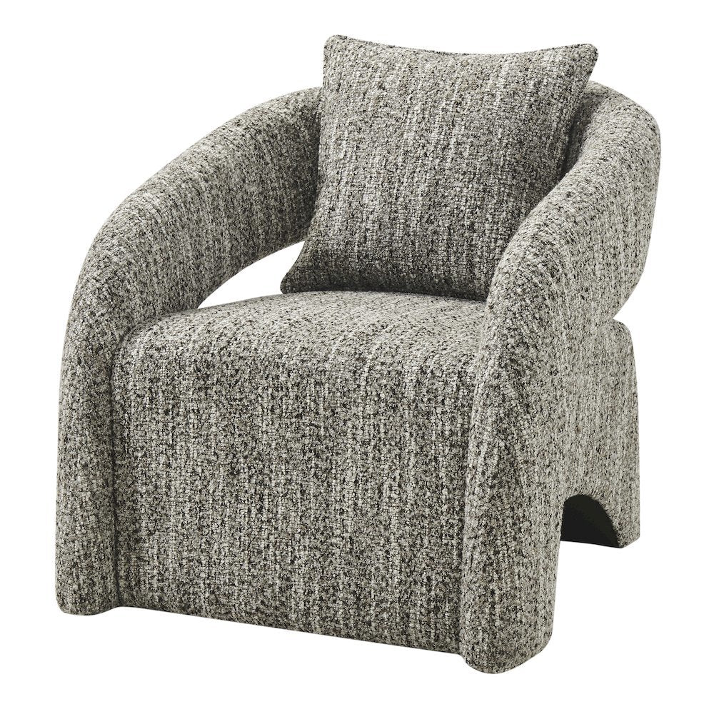 Lunessa Accent Arm Chair - Dappled Taupe Boucle