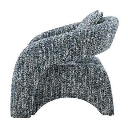 Lunessa Accent Arm Chair - Dappled Blue Boucle