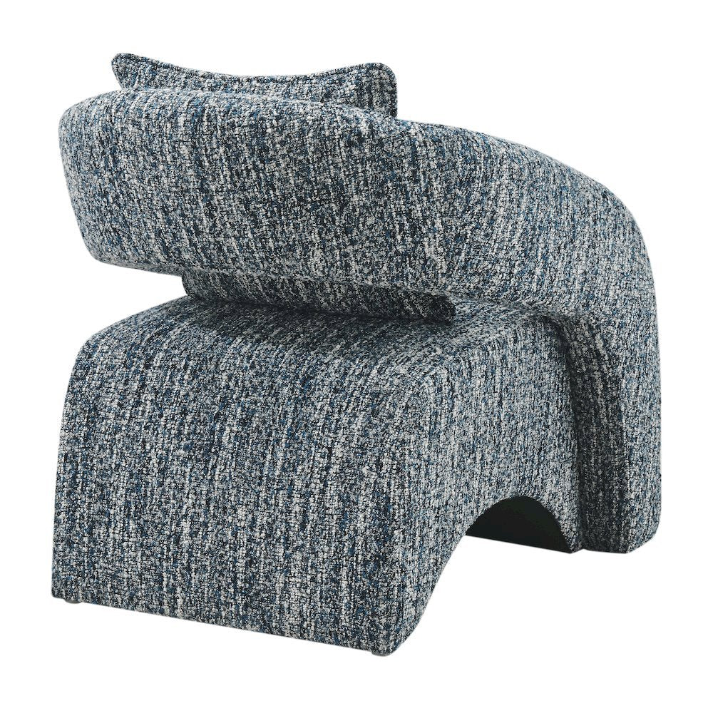 Lunessa Accent Arm Chair - Dappled Blue Boucle