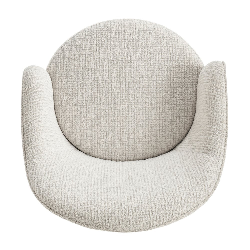 Zia Swivel Accent Chair - Mila Ivory