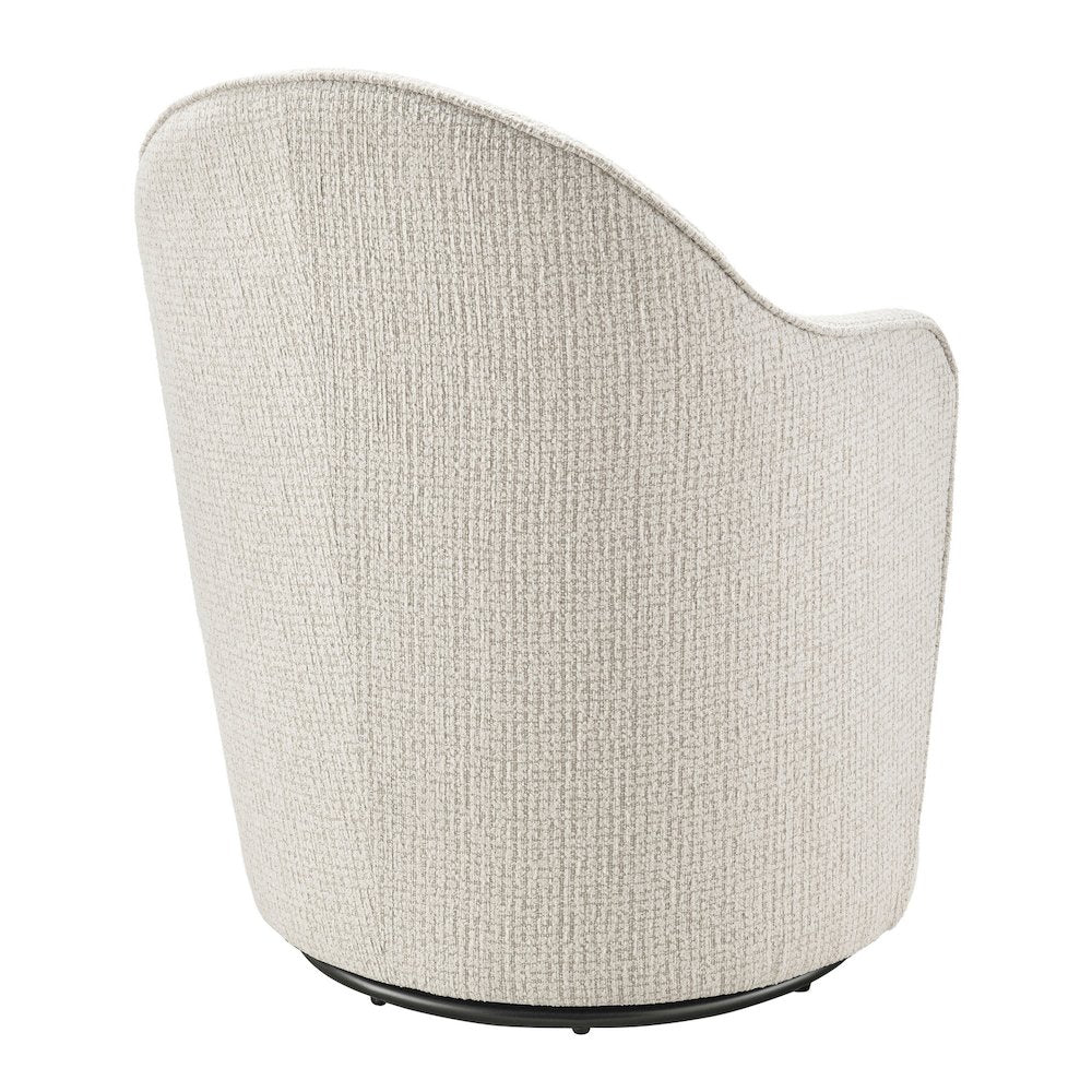 Zia Swivel Accent Chair - Mila Ivory
