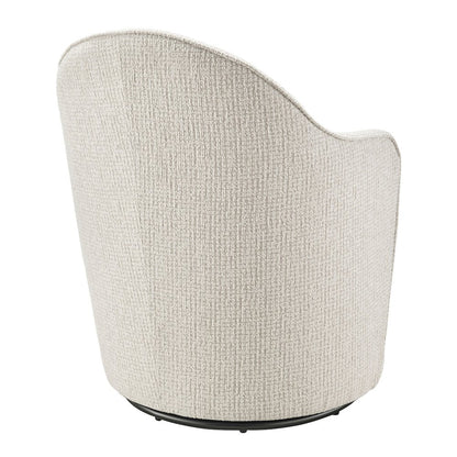 Zia Swivel Accent Chair - Mila Ivory