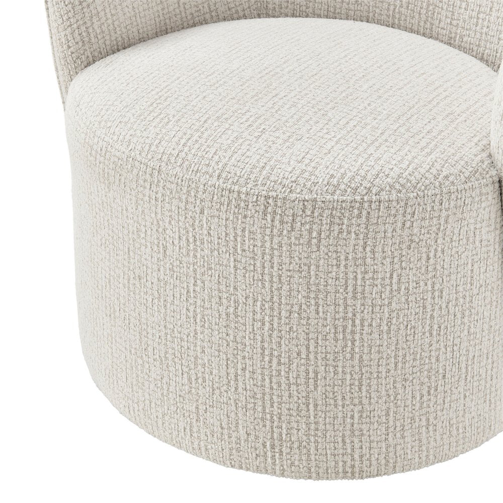 Zia Swivel Accent Chair - Mila Ivory