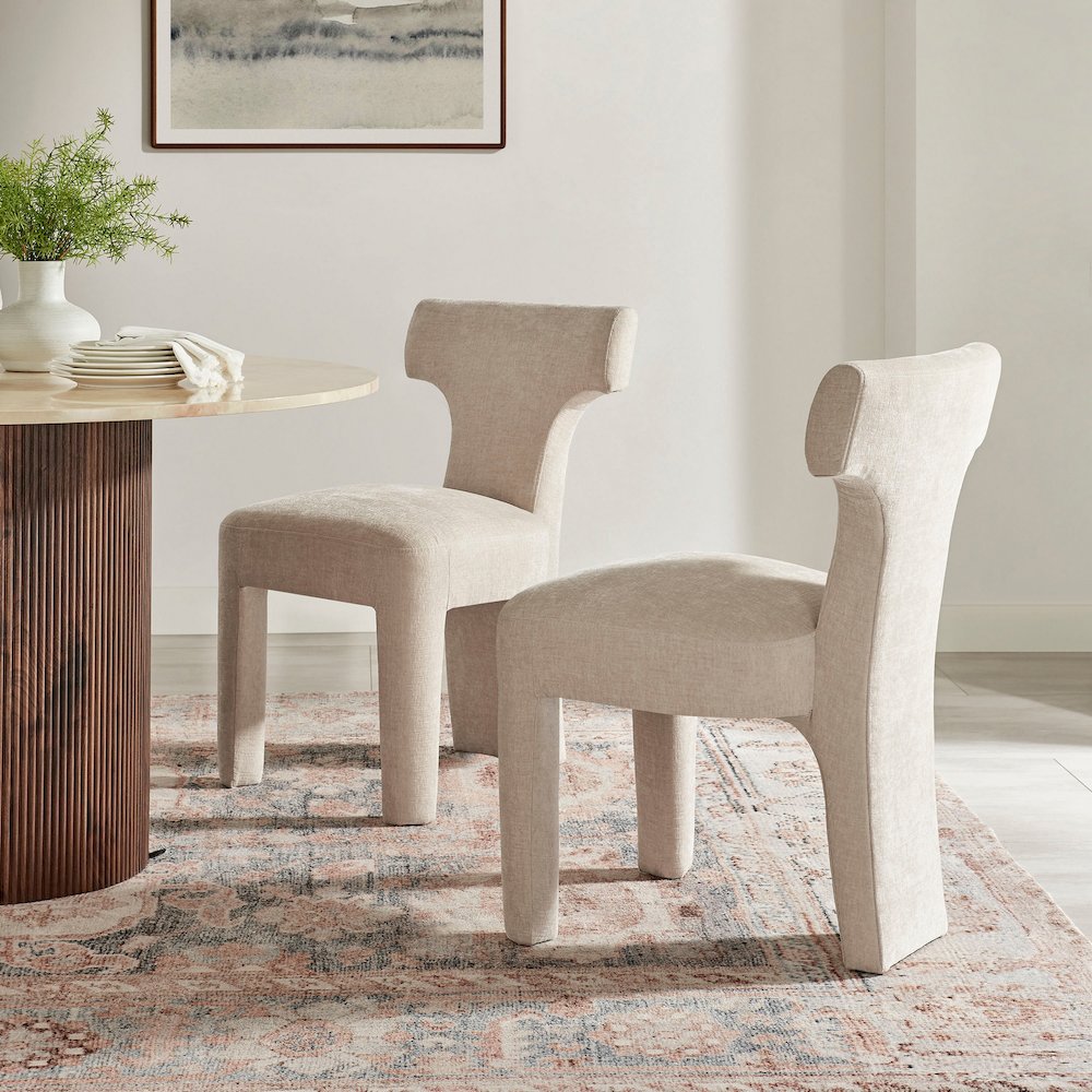 Arco Dining Side Chair - Millburry Beige Chenille