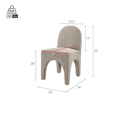Vano Dining Side Chair - Nara Sand Chenille