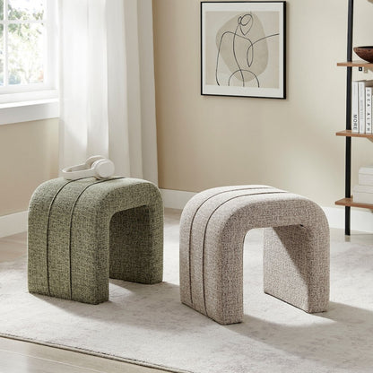 Rivo Ottoman - Nara Sand Chenille
