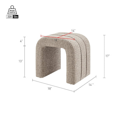 Rivo Ottoman - Nara Sand Chenille