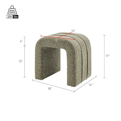 Rivo Ottoman - Nara Olive Chenille