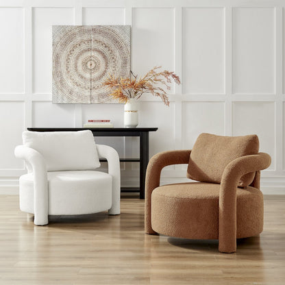 Maisie Faux Shearling Accent Arm Chair