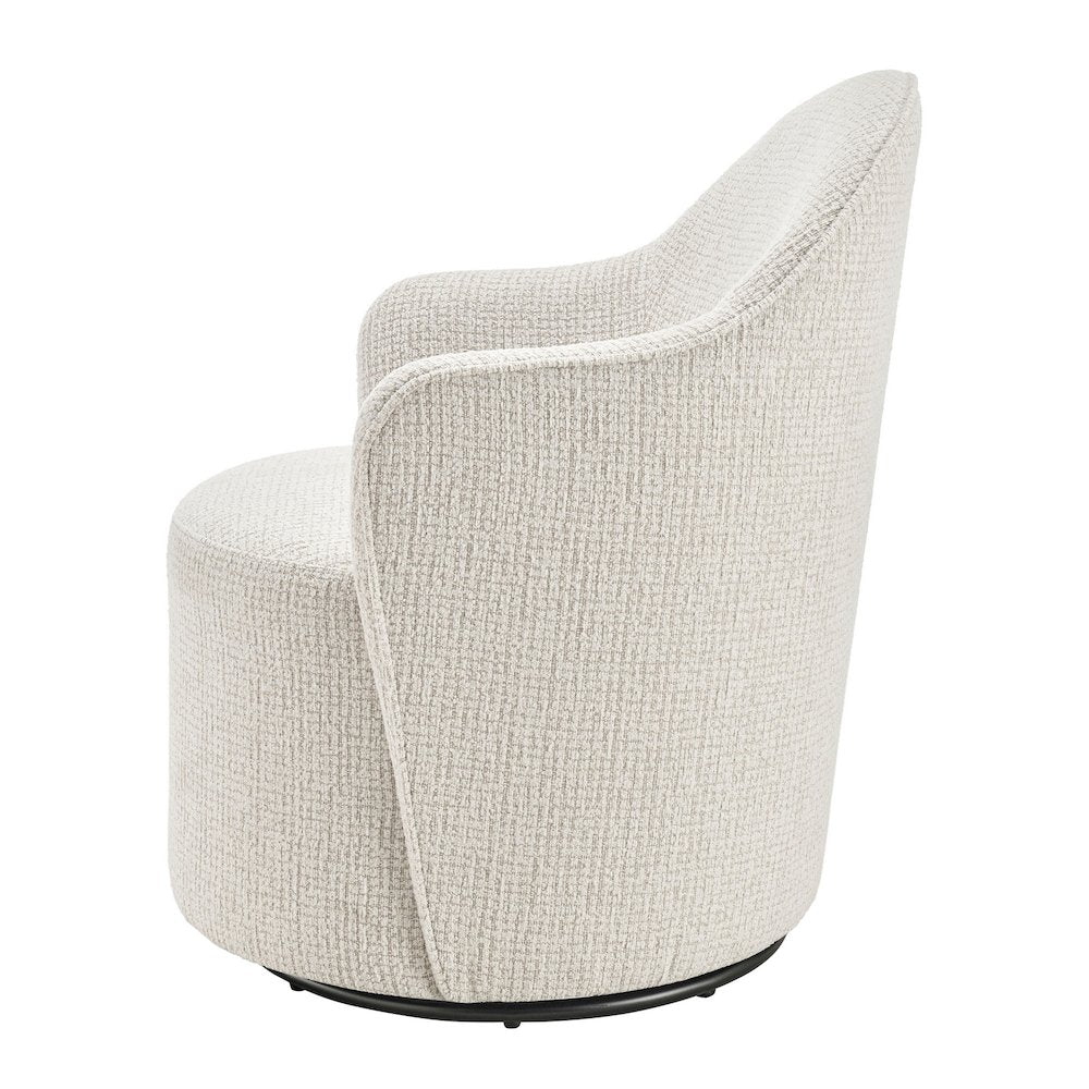 Zia Swivel Accent Chair - Mila Ivory