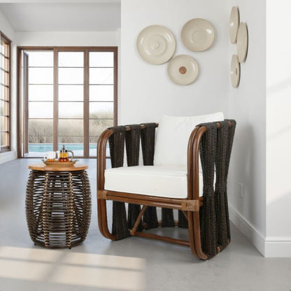 Shanaya Rattan Accent Arm Chair with Abaca