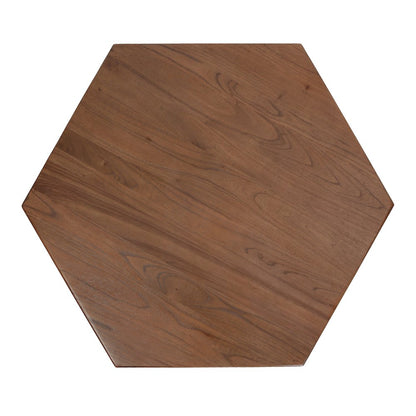Kano Coffee Table - Cane Brown Rattan Base - Wood Top