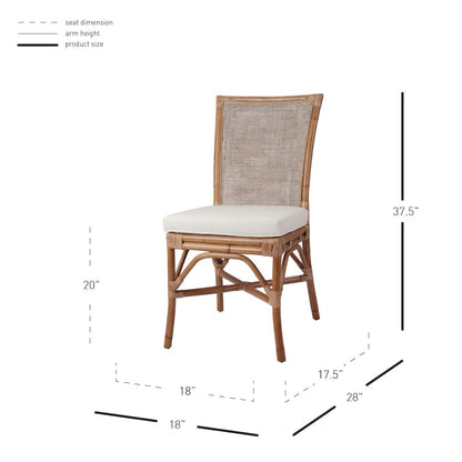 Tatum Rattan Side Chair, (Set of 2)