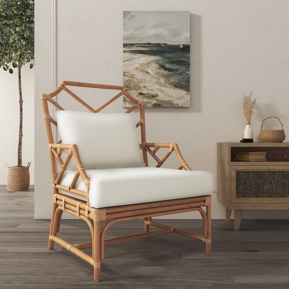 Kara Rattan Accent Arm Chair