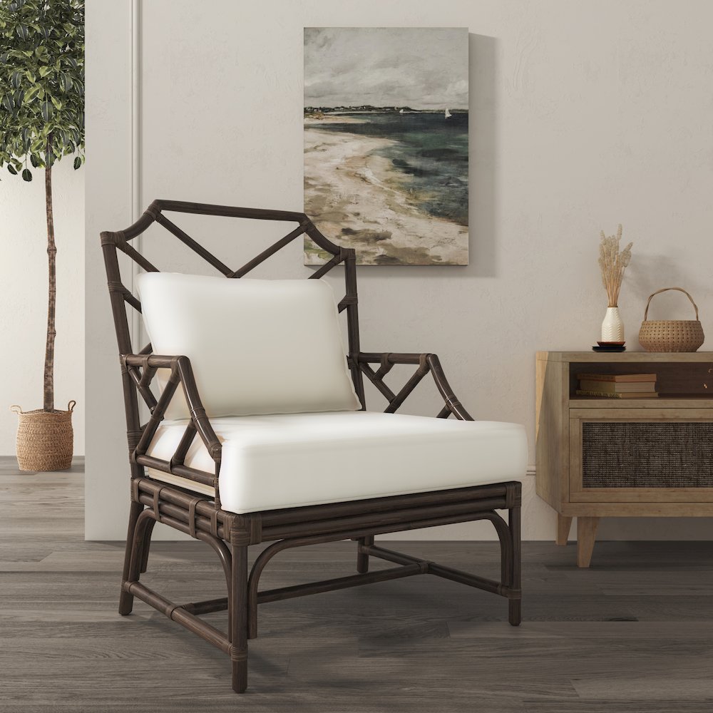 Kara Rattan Accent Arm Chair