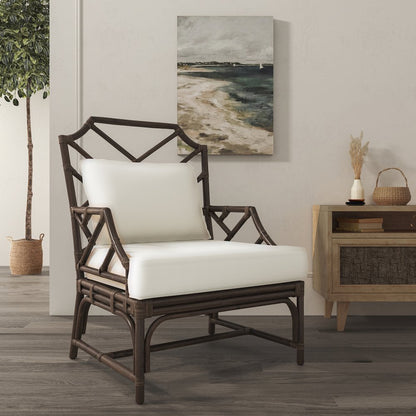 Kara Rattan Accent Arm Chair
