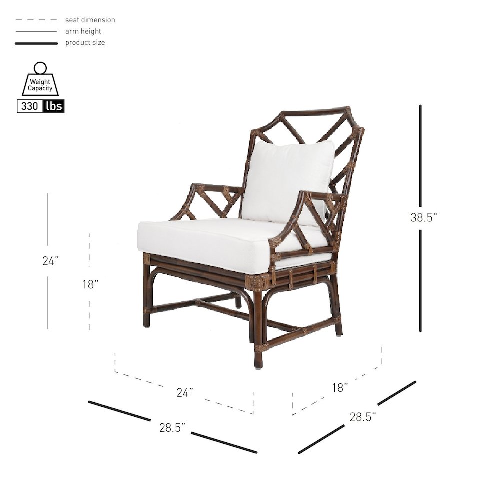 Kara Rattan Accent Arm Chair