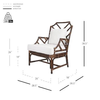 Kara Rattan Accent Arm Chair