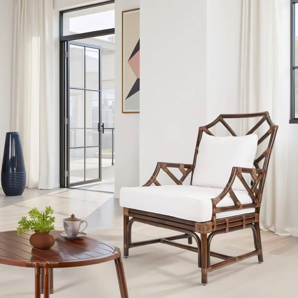 Kara Rattan Accent Arm Chair