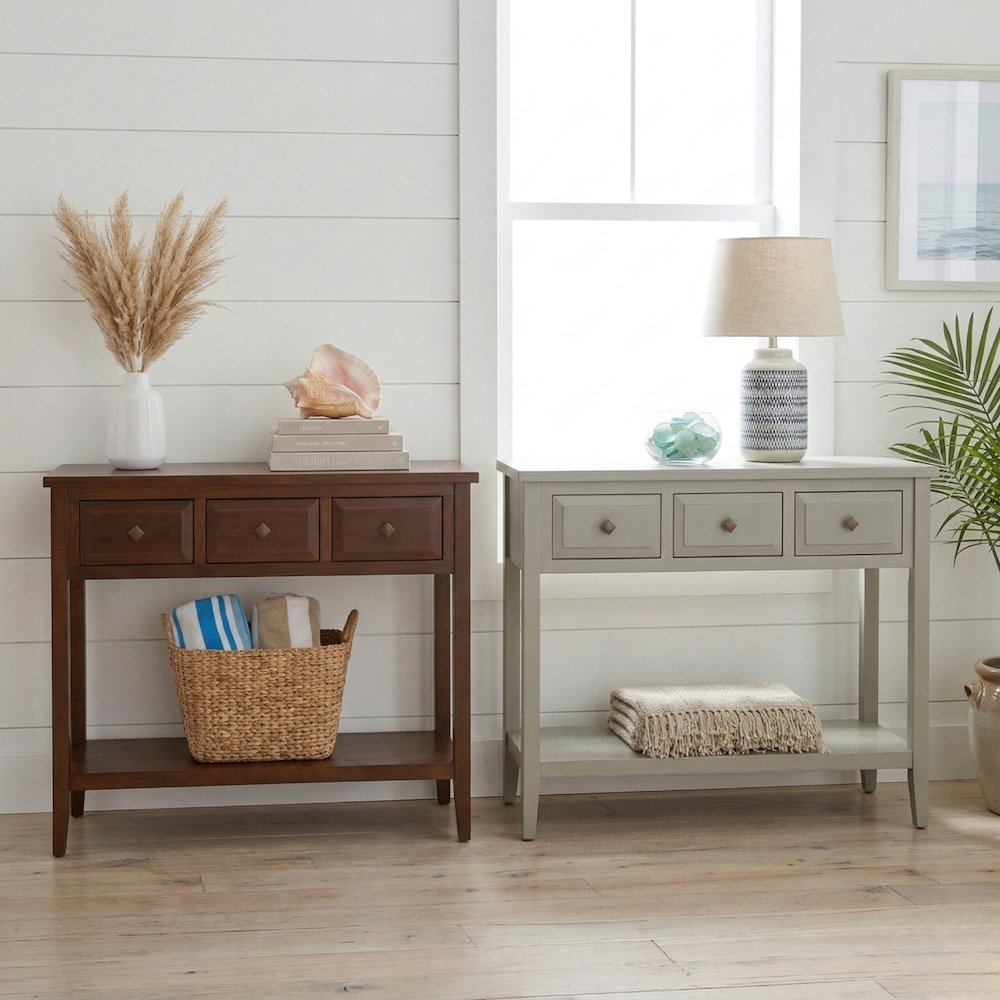 Wexford 3-Drawer Console Table - Sage Green