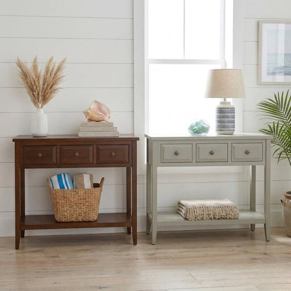 Wexford 3-Drawer Console Table - Sage Green