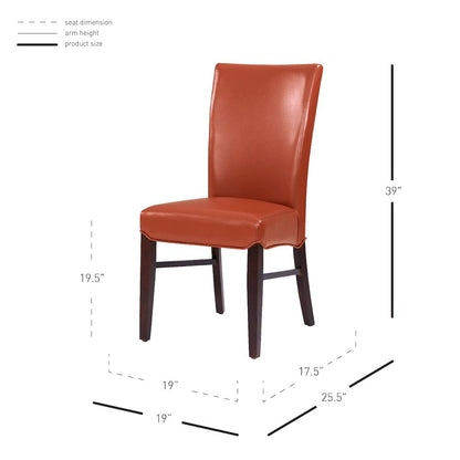 Milton Bonded Leather Dining Side Chair, (Set of 2)