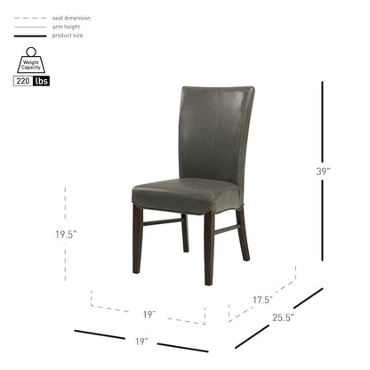 Milton Bonded Leather Chair, (Set of 2)