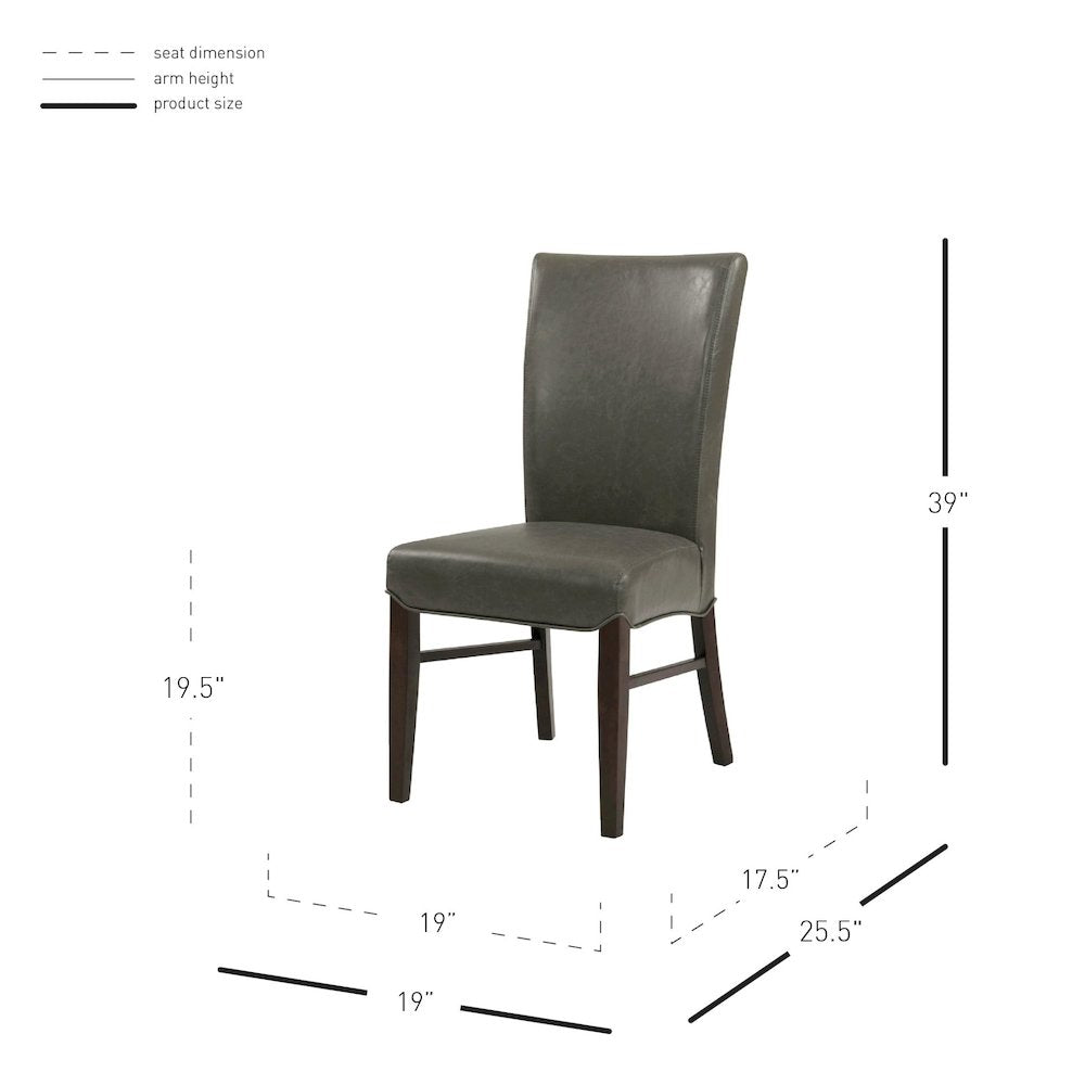 Milton Bonded Leather Chair, (Set of 2)