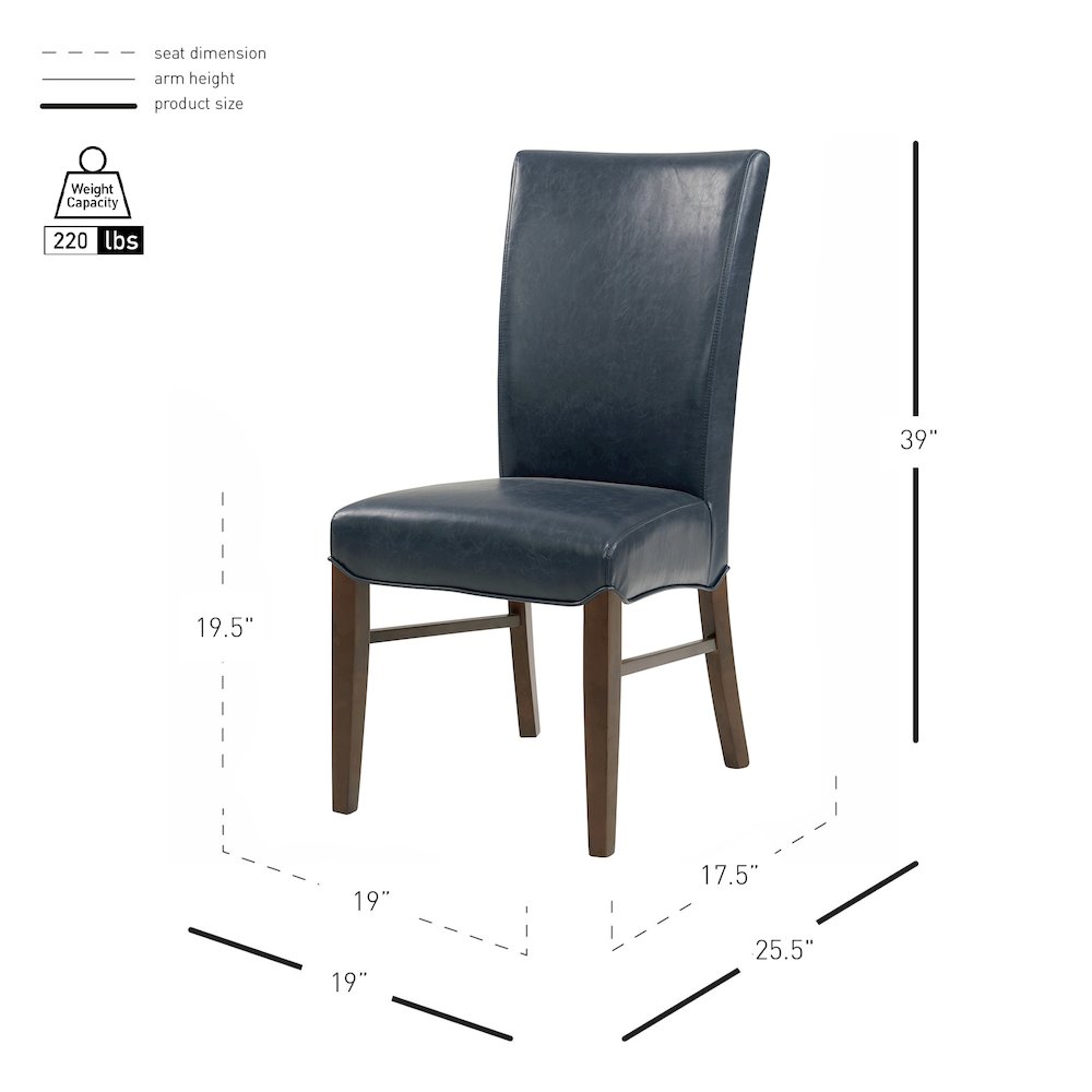 Milton Bonded Leather Chair, (Set of 2)