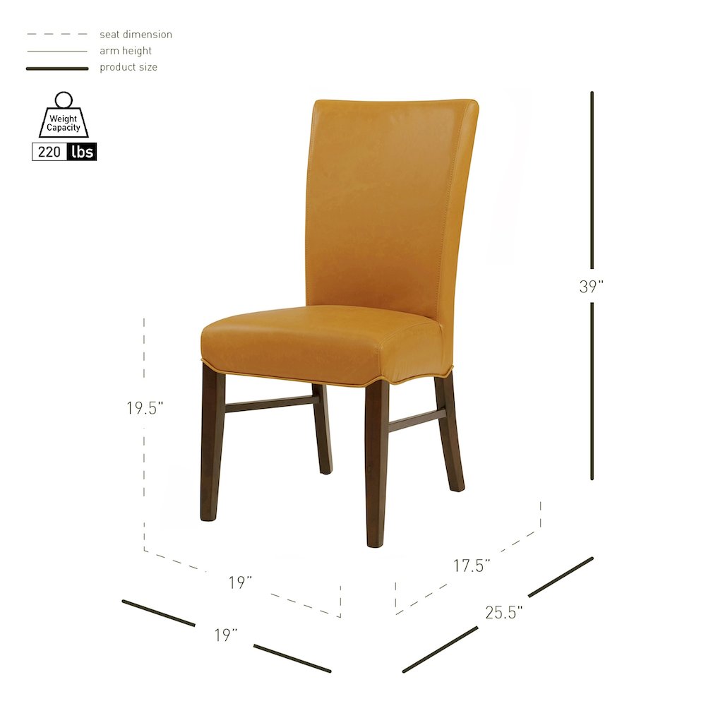 Milton Bonded Leather Chair, (Set of 2)