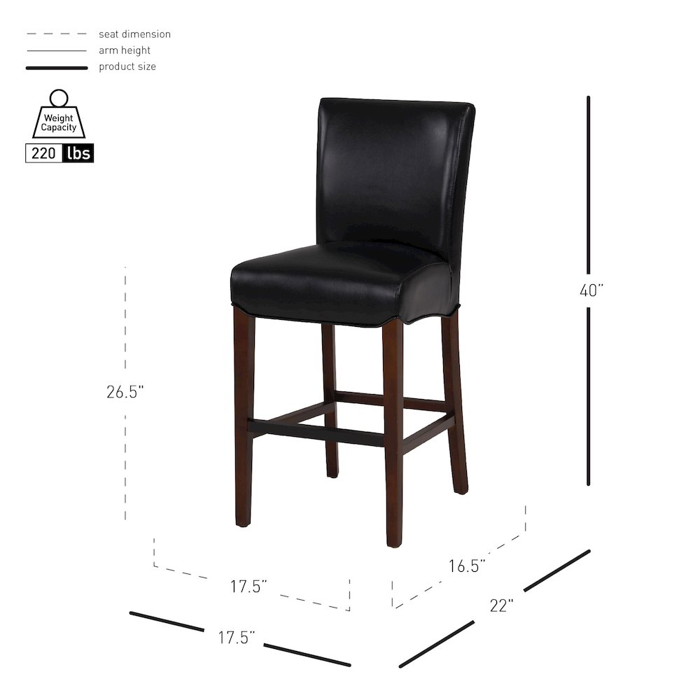 Milton Bonded Leather Counter Stool
