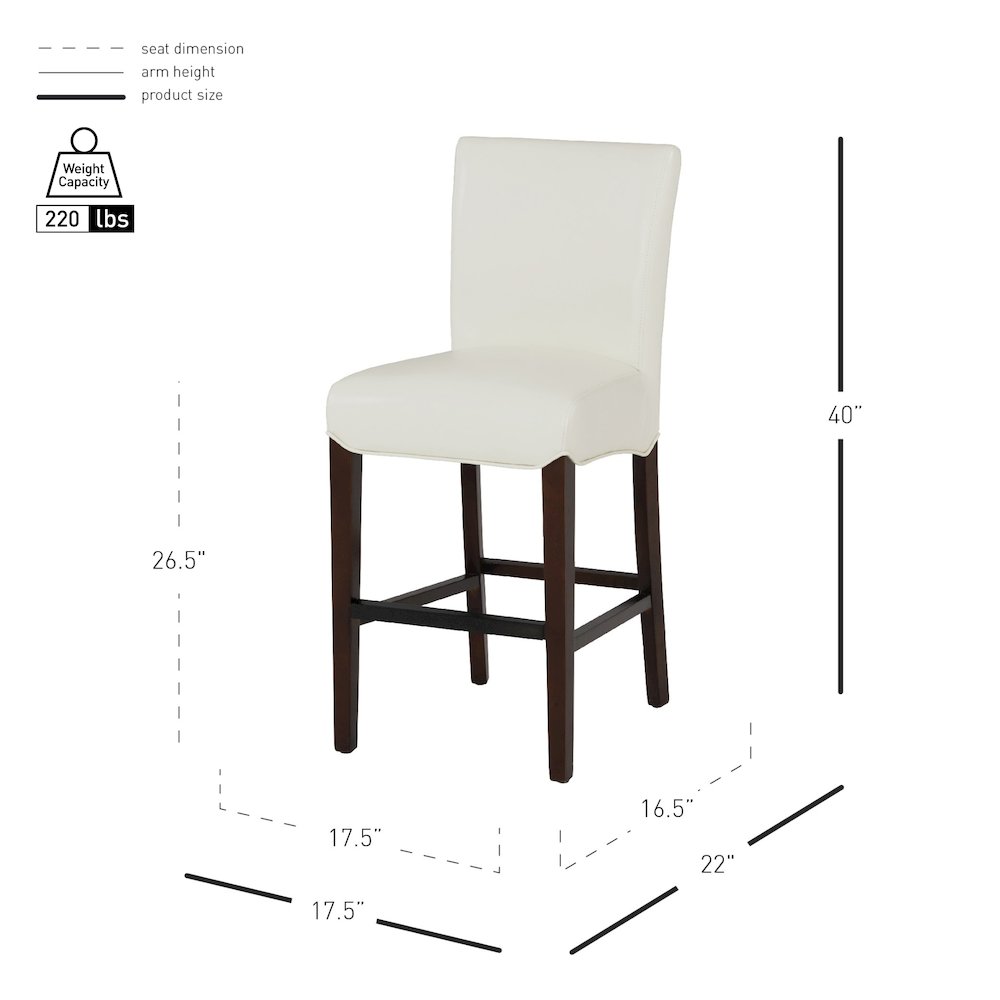 Milton Bonded Leather Counter Stool