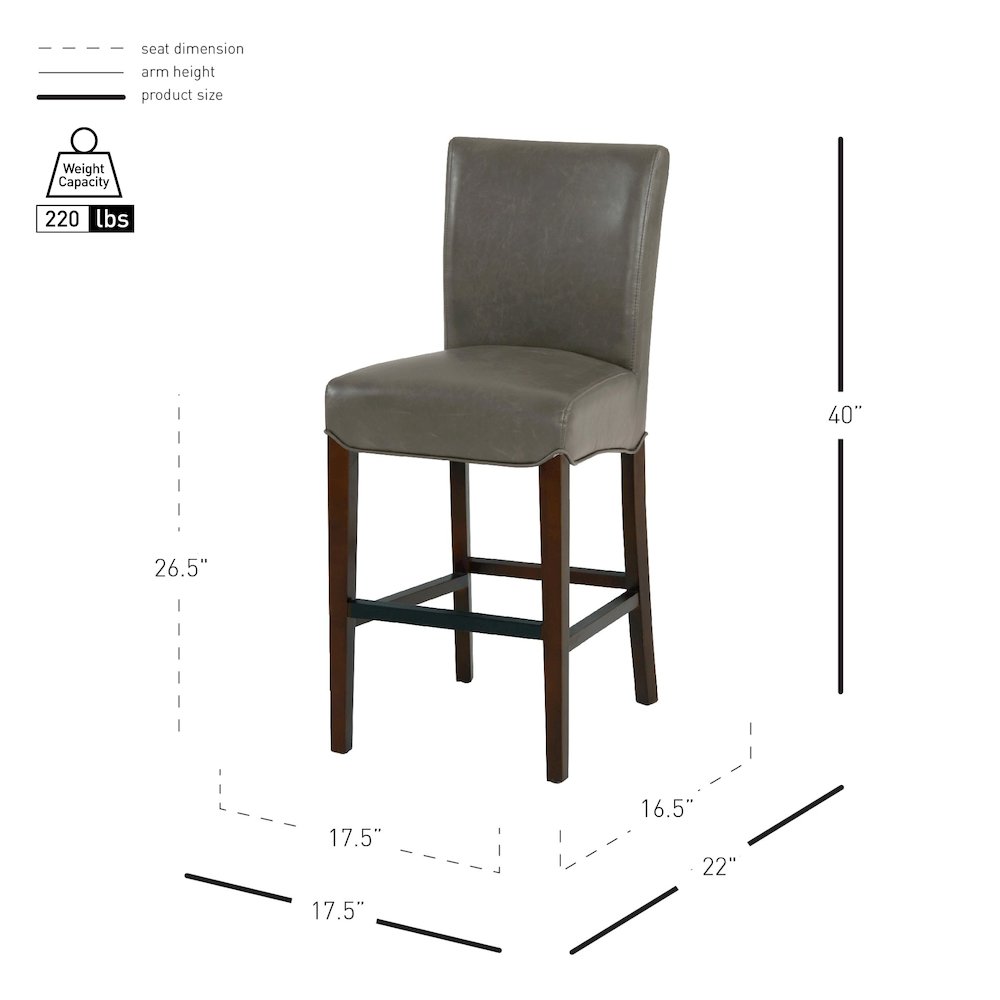Milton Bonded Leather Counter Stool