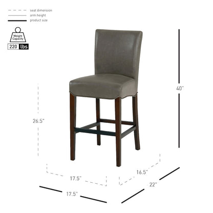 Milton Bonded Leather Counter Stool