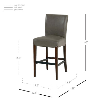 Milton Bonded Leather Counter Stool