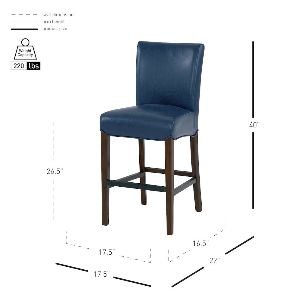 Milton Bonded Leather Counter Stool