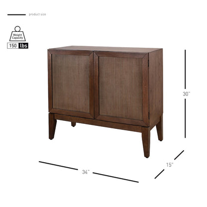 Deria 2-Door Cabinet - Walnut