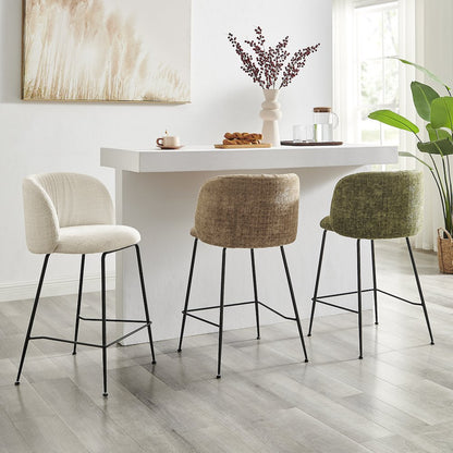 Millie Chenille Counter Stool, (Set of 2)