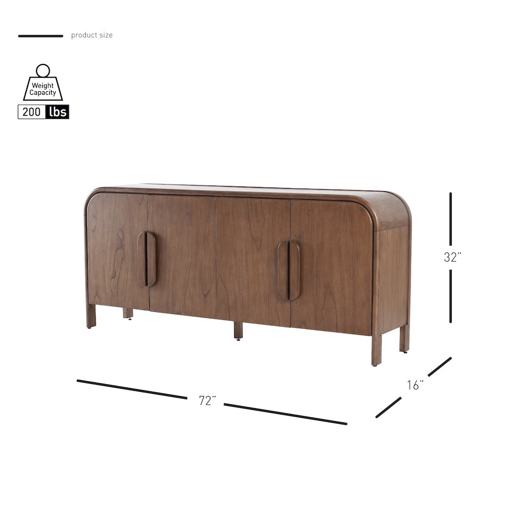 Serenia 4-Door Buffet - Walnut