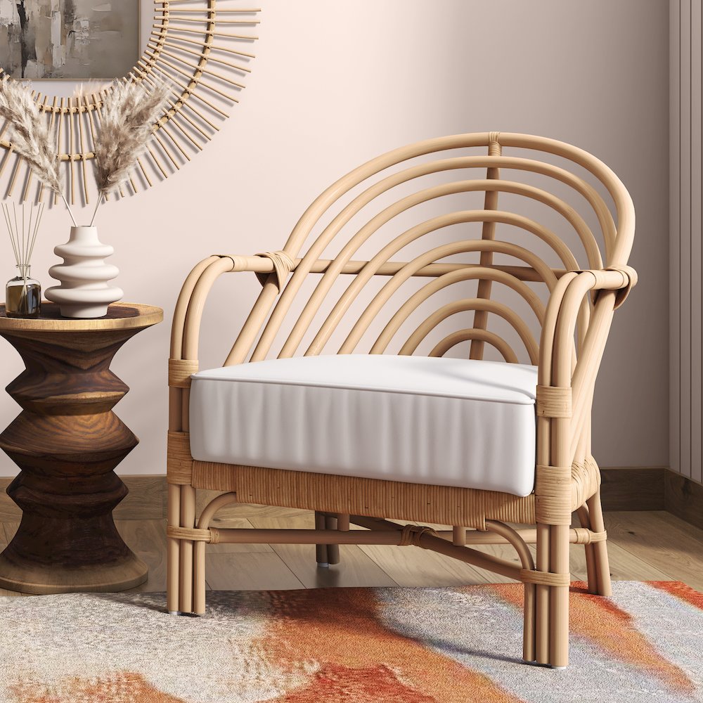 Lana Rattan Accent Arm Chair