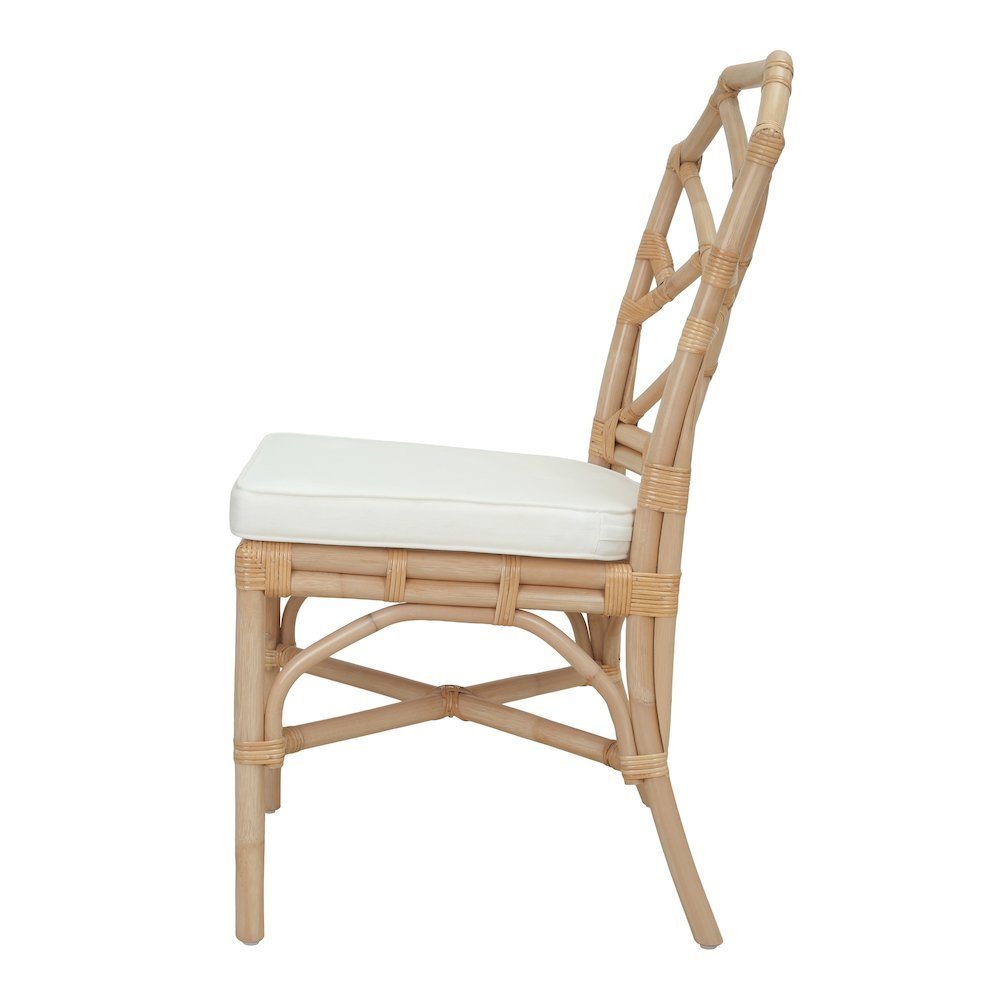 Kara Rattan Dining Side Chair, (Set of 2)