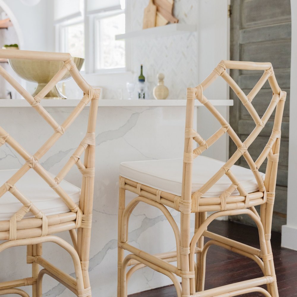 Kara Rattan Counter Stool, (Set of 2)