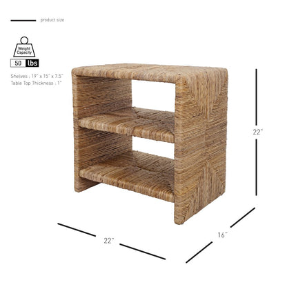 Kanza Abaca Nightstand/Side Table