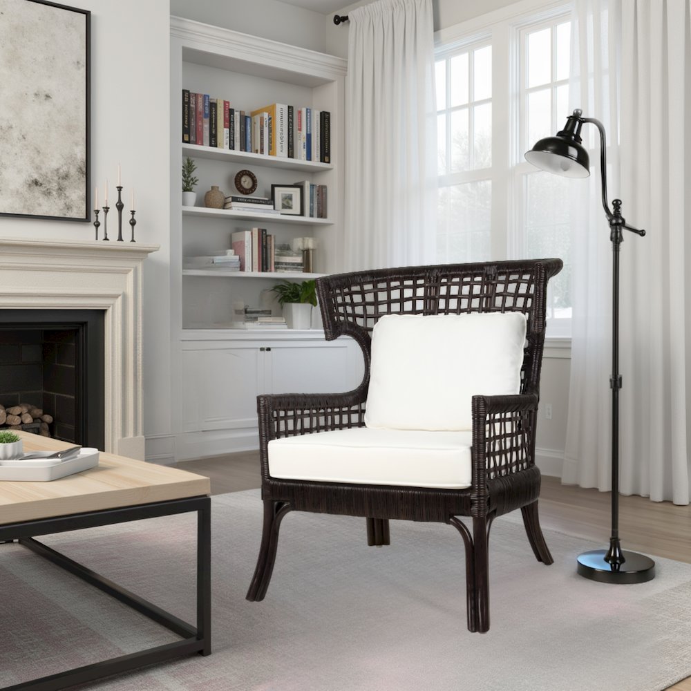 Zelma Rattan Accent Arm Chair