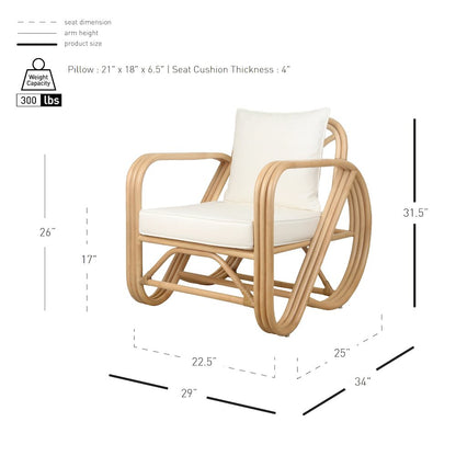 Aimara Rattan Accent Arm Chair