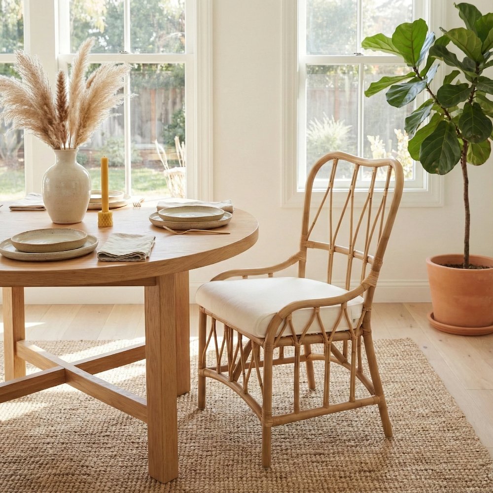 Ayanna Rattan Dining Side Chair - Natural Wheat
