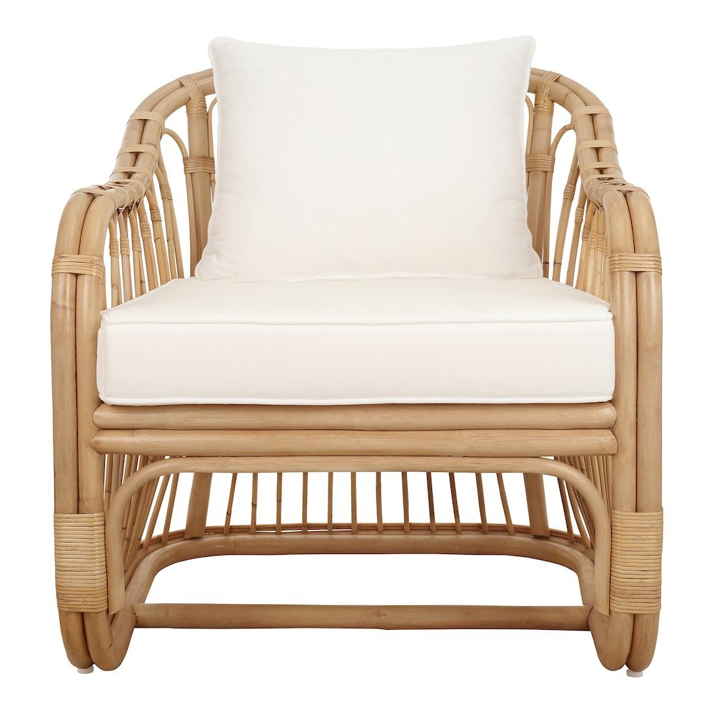 Maeva Rattan Accent Chair - Natural Wheat