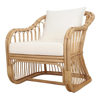 Maeva Rattan Accent Chair - Natural Wheat